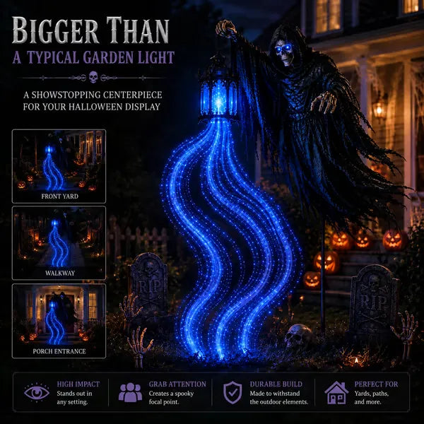 💀 Halloween Soul Harvester Animated Graveyard Light  🎃👻