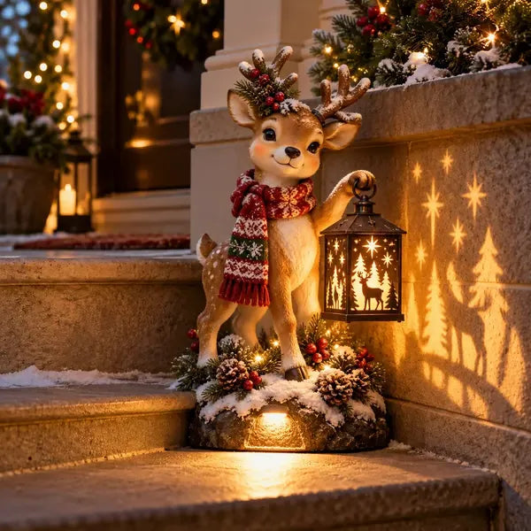 ⛄✨ Snowman Nativity Glow – Solar Christmas Step Light with Holy Family Projection 🎄✝️