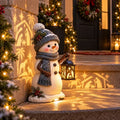 ⛄✨ Snowman Nativity Glow – Solar Christmas Step Light with Holy Family Projection 🎄✝️