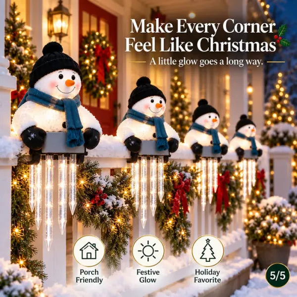⛄ Snowman Christmas Icicle Lights