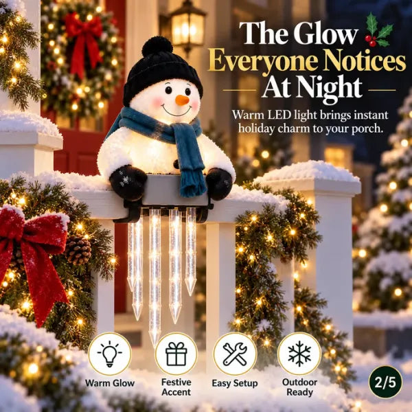 ⛄ Snowman Christmas Icicle Lights