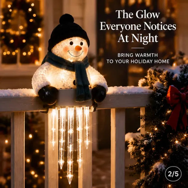 ⛄ Snowman Christmas Icicle Lights