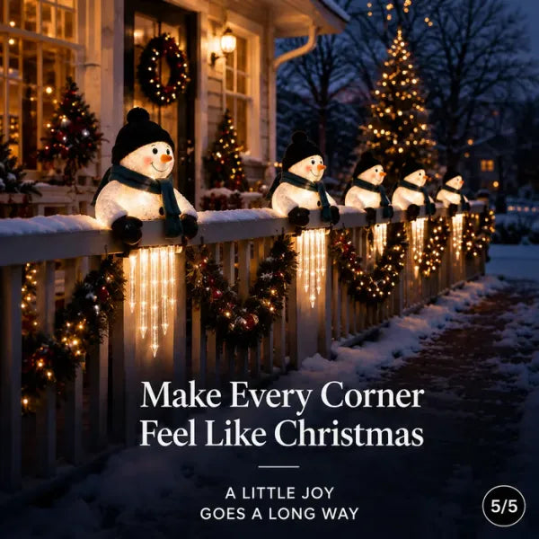 ⛄ Snowman Christmas Icicle Lights